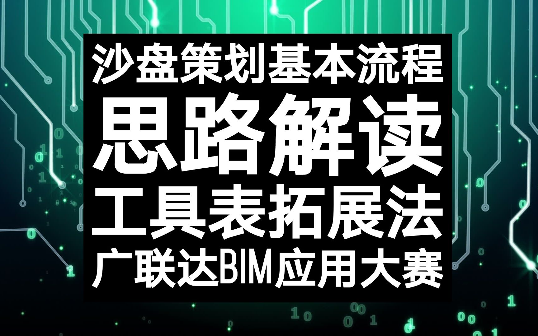 【广联达】策划沙盘基本流程思路解读、工具表拓展用法,全国高等院校BIM应用技能比赛教学视频哔哩哔哩bilibili