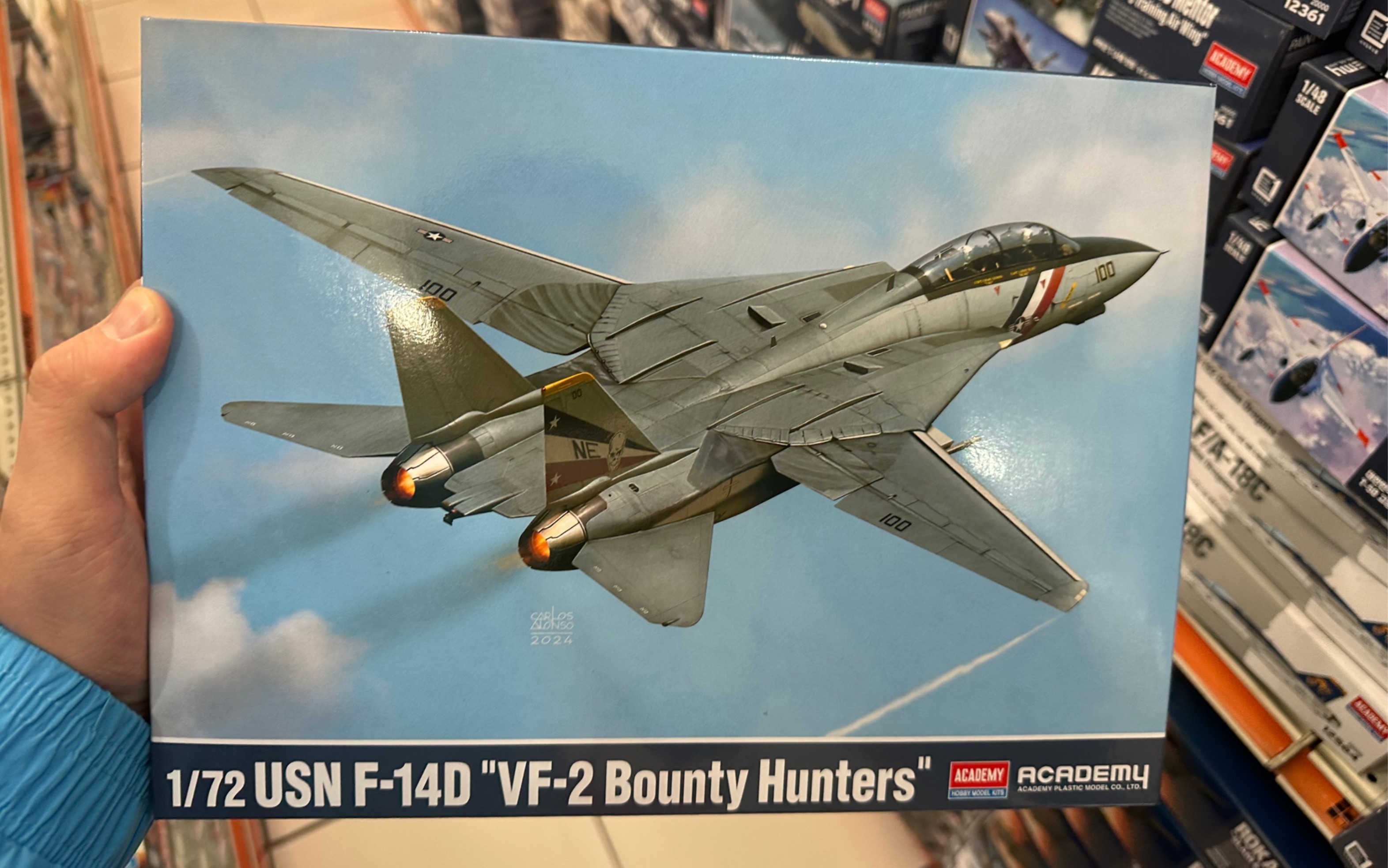 爱德美24年新品/ACADEMY 赏金猎人12590 1/72 USN F14D “VF2 Bounty Hunters”哔哩哔哩bilibili