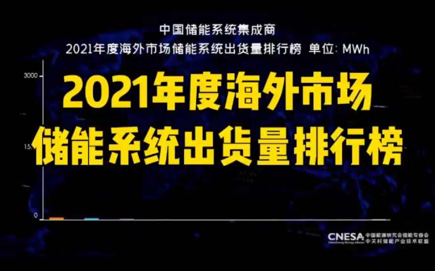 [图]2021年度海外市场储能系统出货量排行榜！#储能系统 #储能装机 #储能白皮书 #储能系统集成商 #储能系统出货量