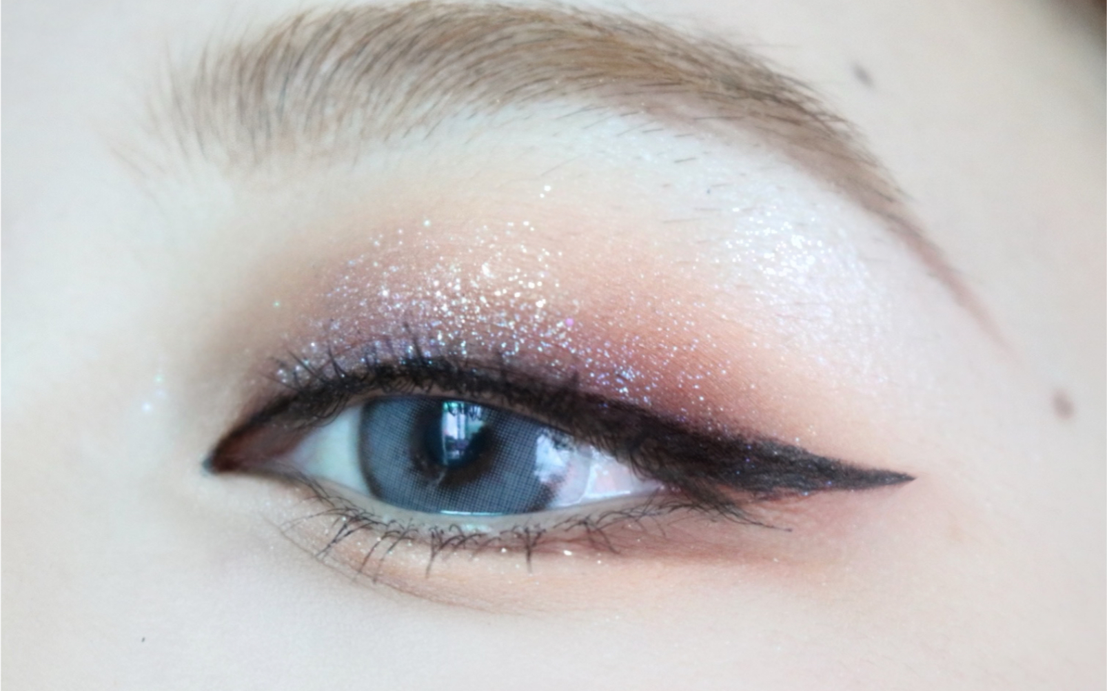 单眼皮bingbing星空眼妆