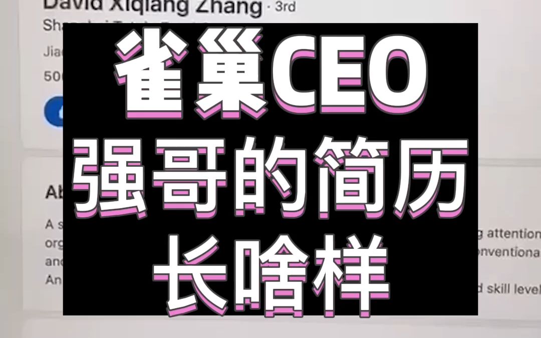 【大佬】您收到一封【雀巢大中华地区CEO】的简历 请查收!哔哩哔哩bilibili