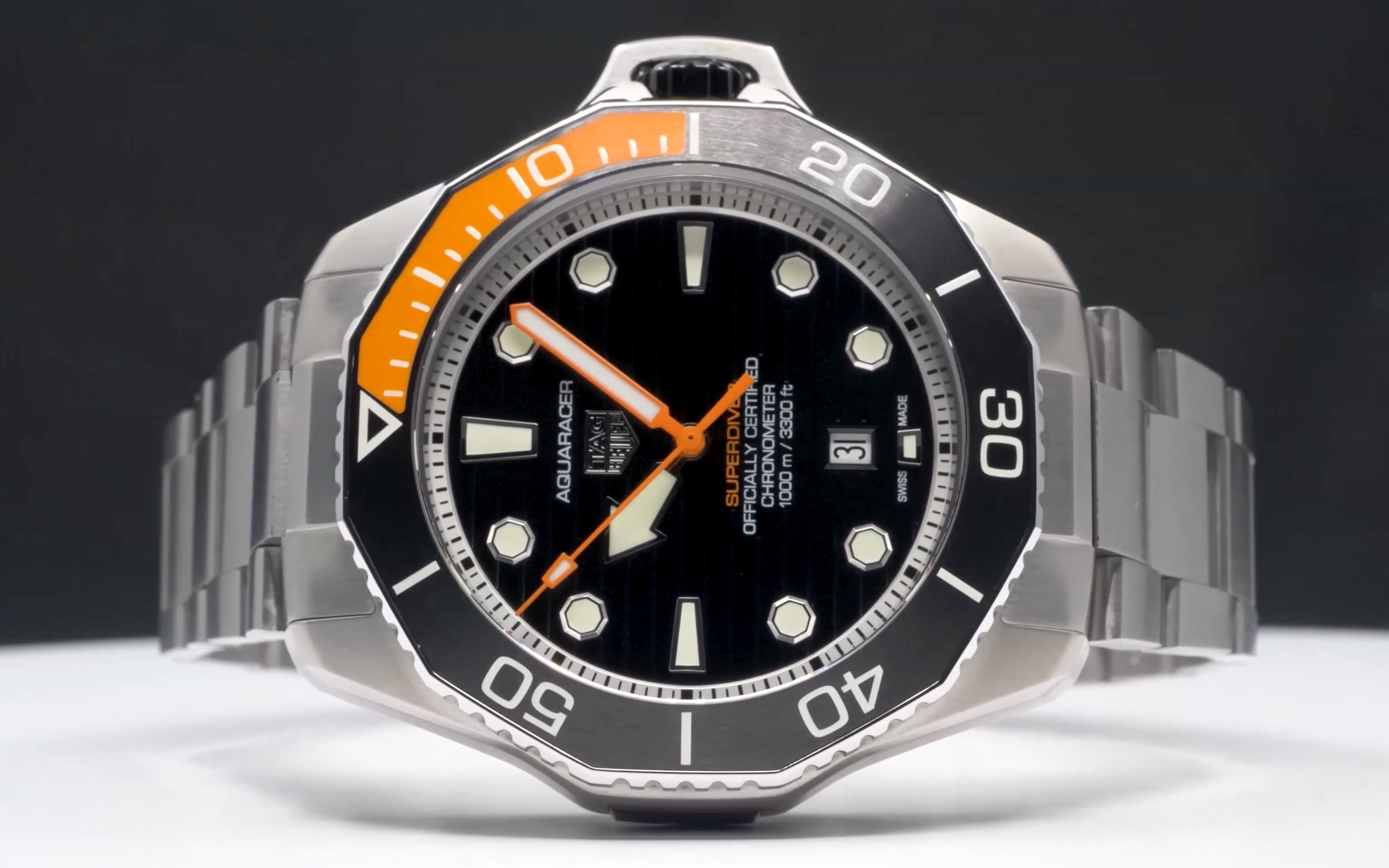 评测tag heuer泰格豪雅aquaracer竞潜1000米superdiver [@monochrome