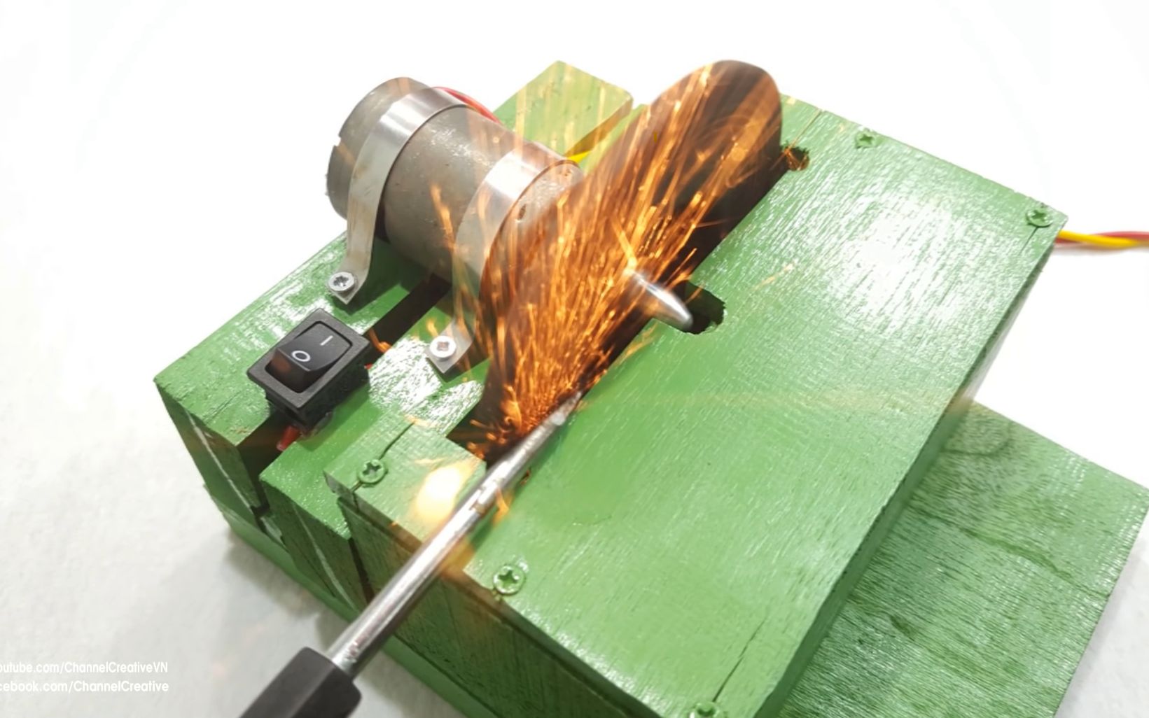 用12v电机制作强力砂轮机