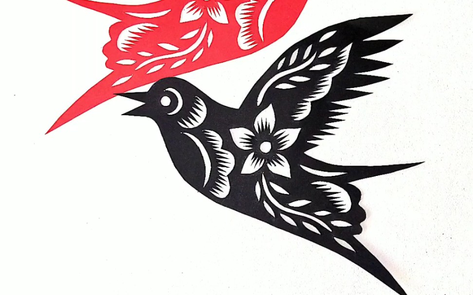 【剪纸】桃花春燕