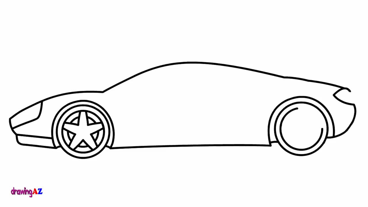 [图]看！是警察的超级小汽车！How to Draw a Police Supercar - Police Car Coloring Page