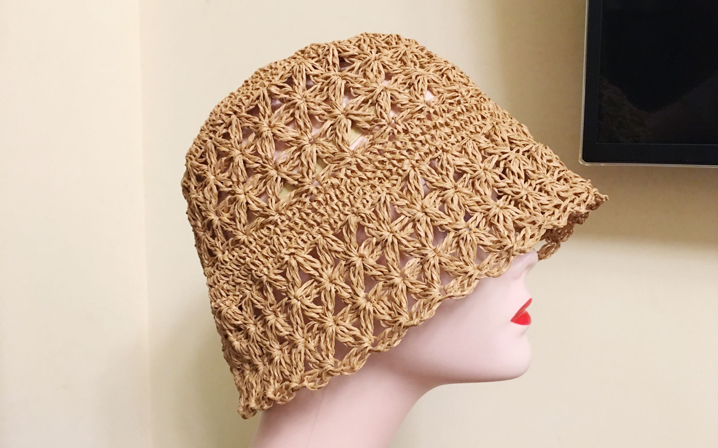 自己钩的帽子才与众不同,茉莉花遮阳桶帽教程,透气又好看(下)