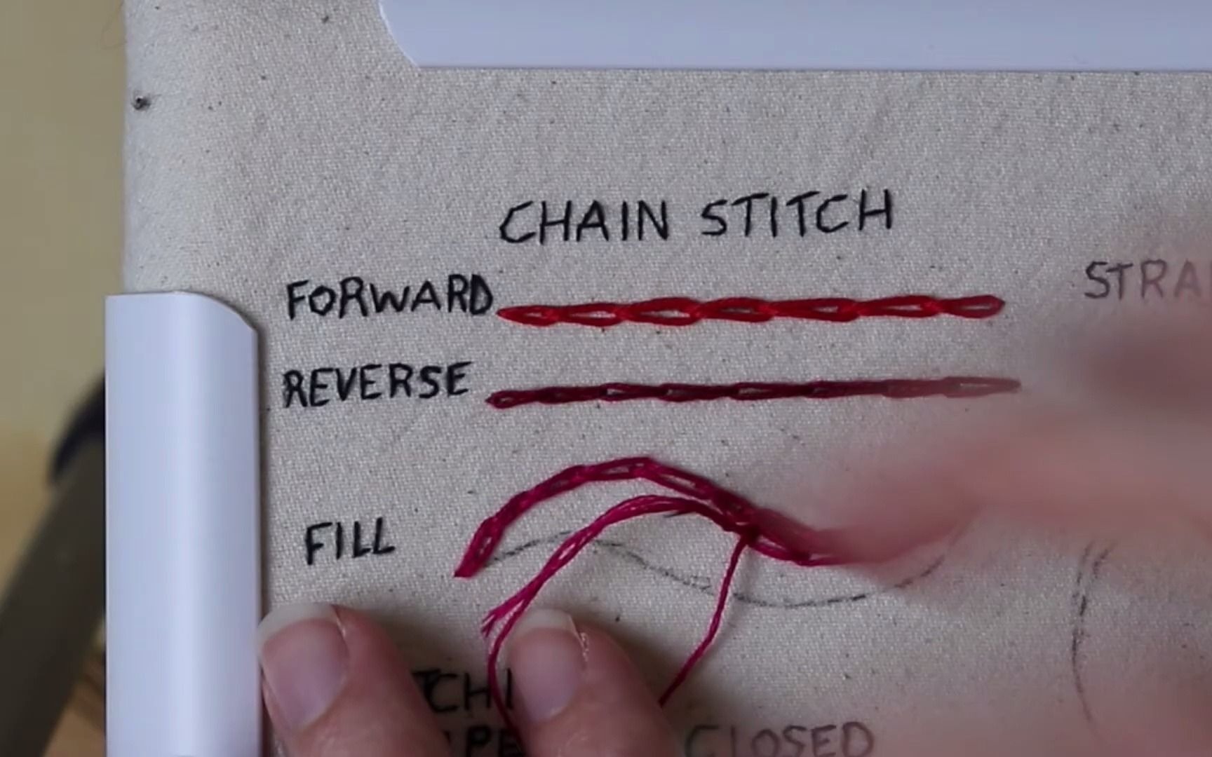 链式缝法的6种衍生绣法|刺绣教程_哔哩哔哩_bilibili