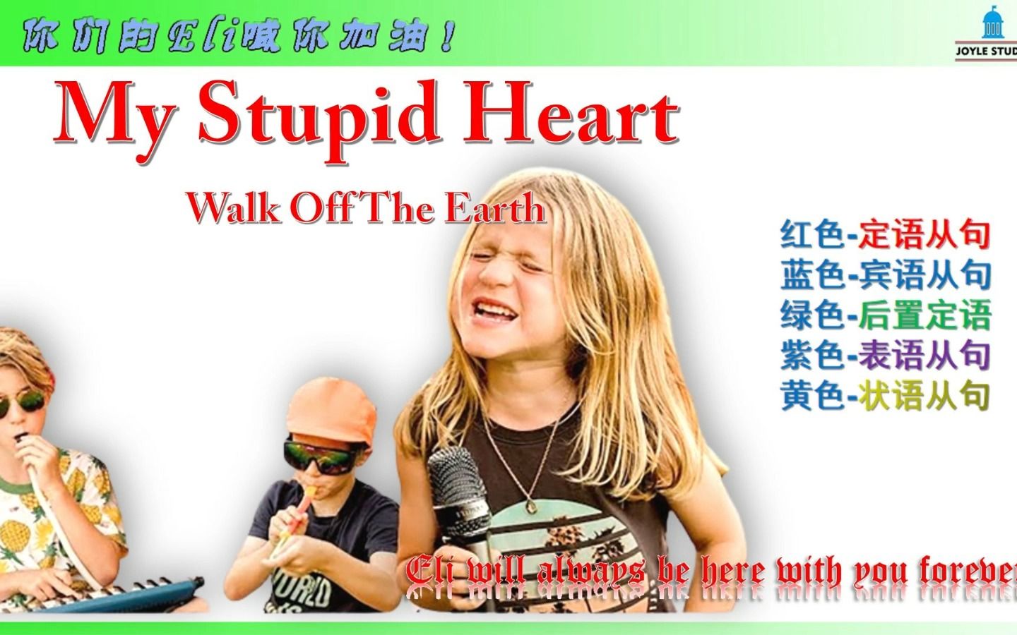 my stupid heart walk off the earth 孩子空灵的声音 真的听着暴爽