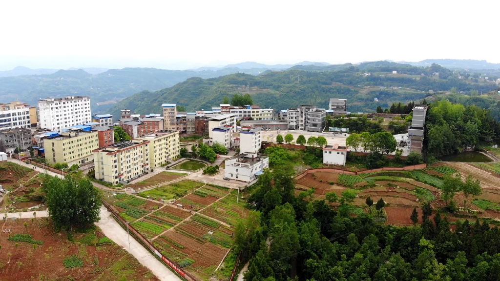 活动  航拍重庆市云阳县宝坪中学