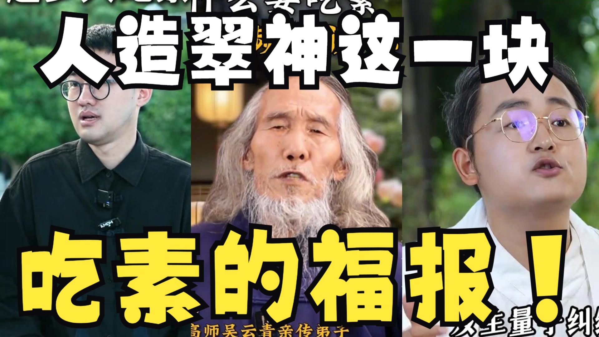 互联网大师教你吃素的福报！人造翠神这一块