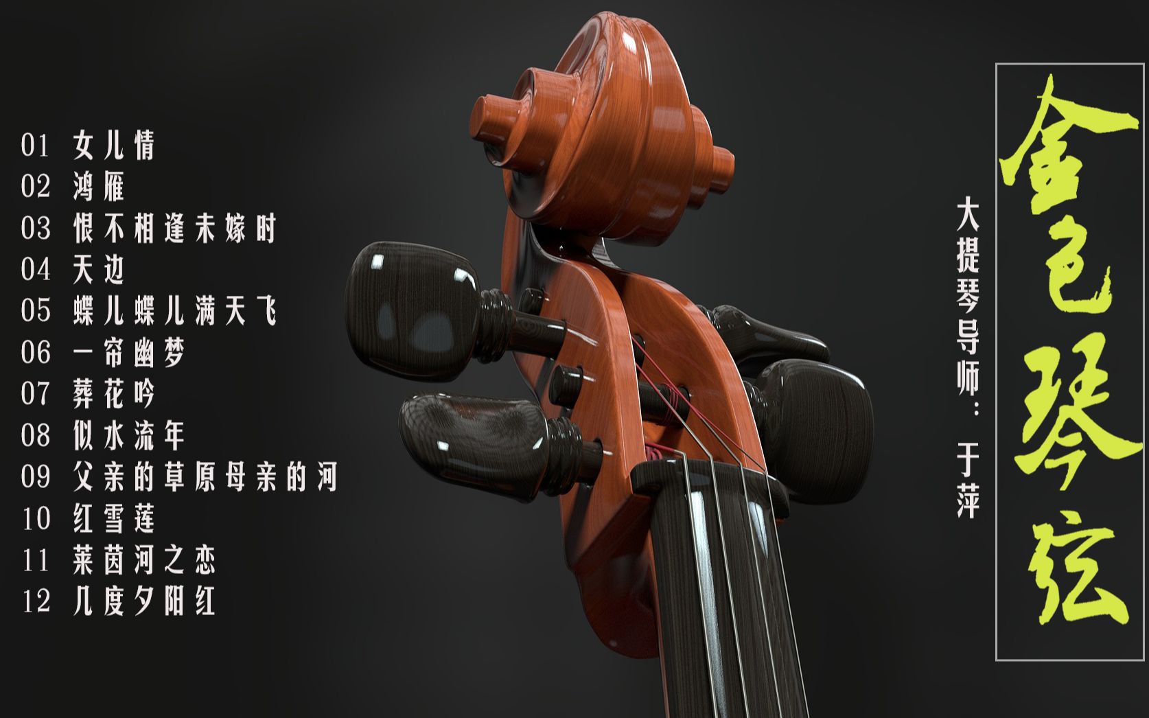 金色琴弦首席大提琴师于萍演奏散发着一种激情浪漫深远之气