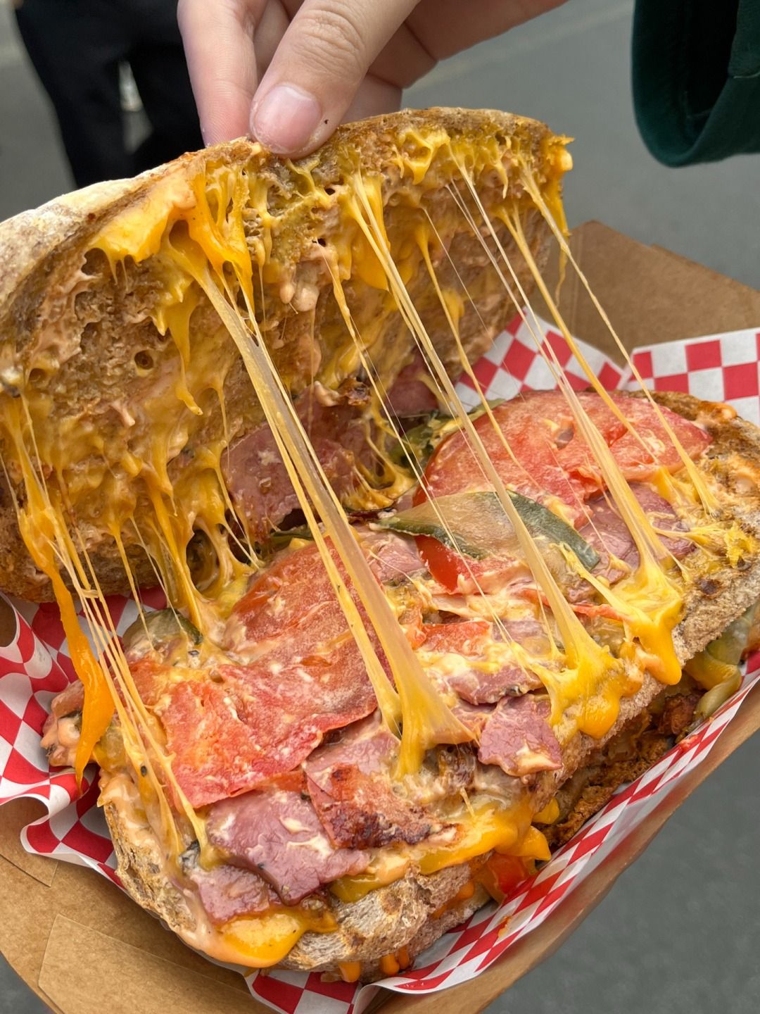 街边小吃--拉丝三明治