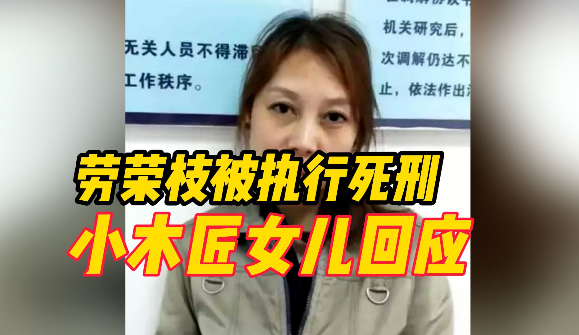 小木匠女儿回应劳荣枝被执行死刑:将同家人一起去祭奠父亲哔哩哔哩bilibili