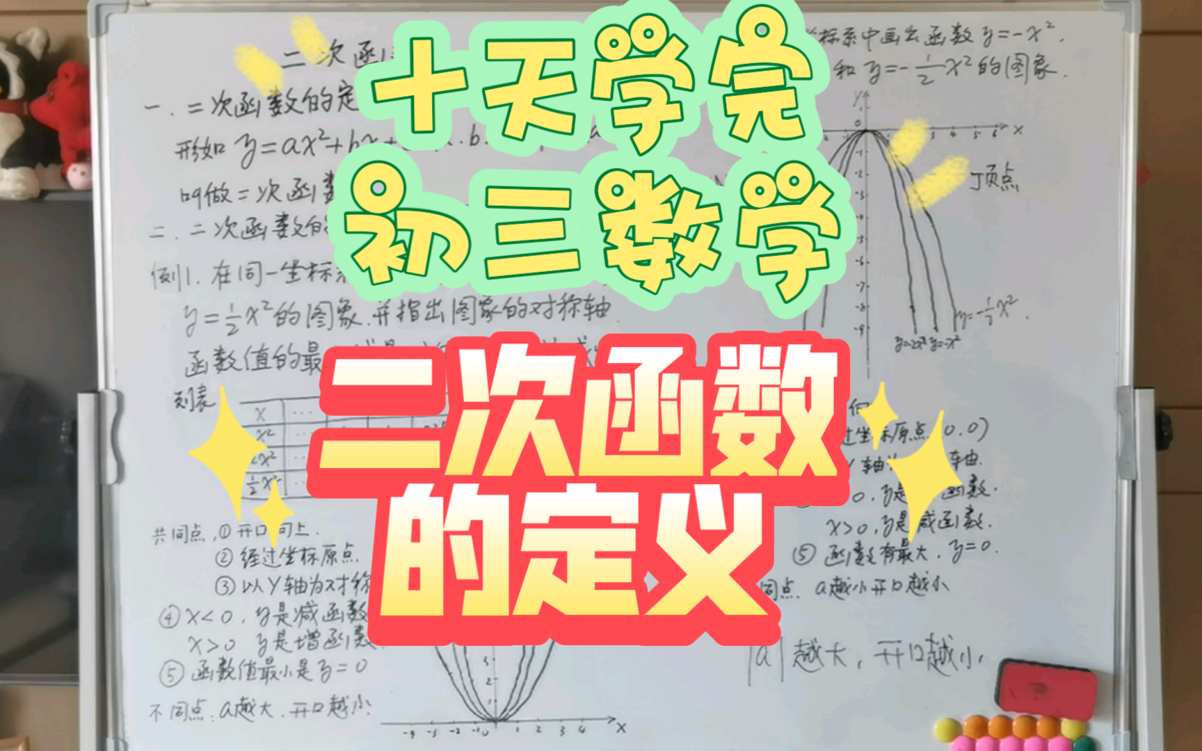 7.二次函数的定义(初三数学)