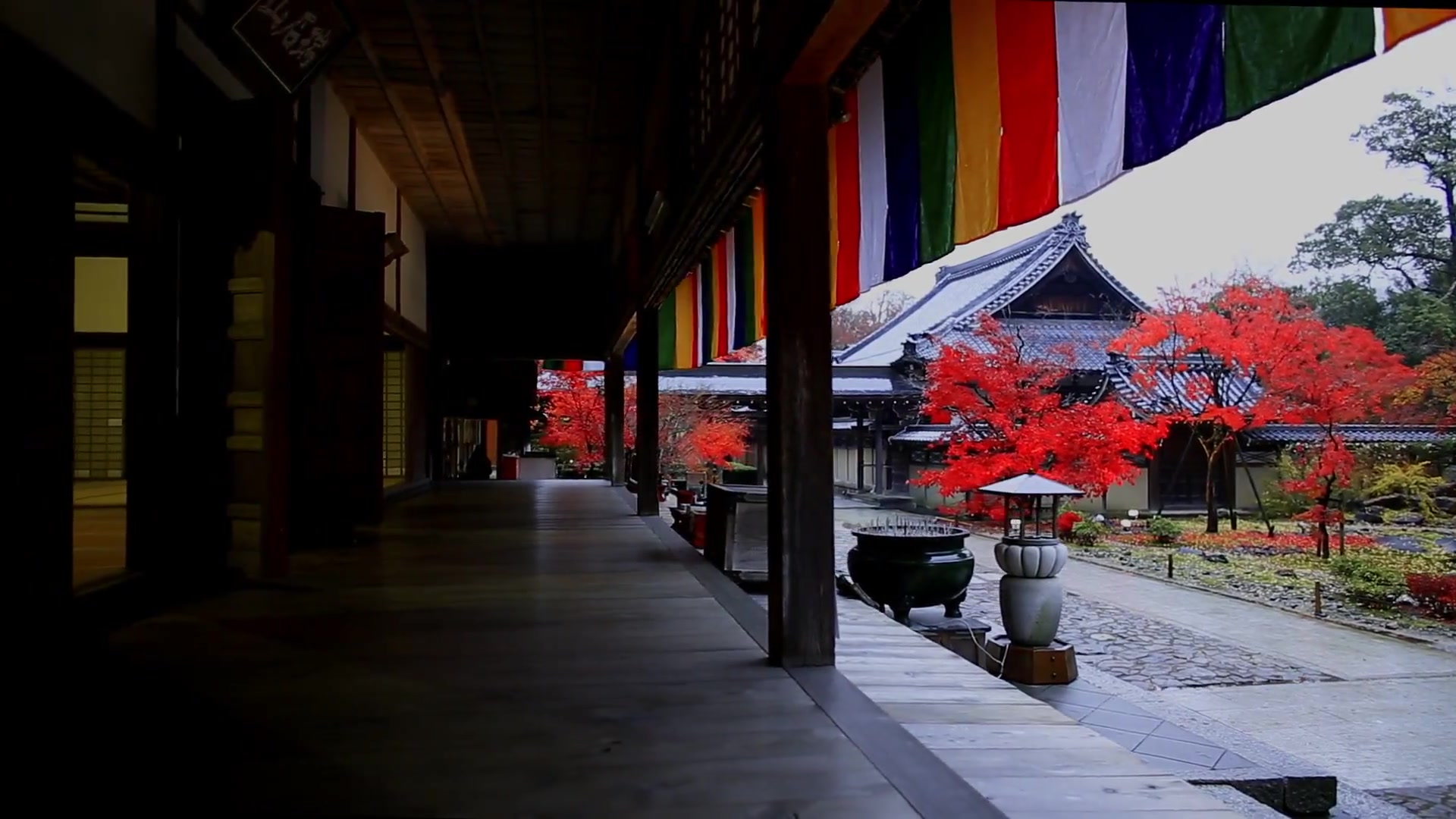 [图]使人内心平静的 永源寺の紅葉 夕刻の静寂雨景 Shiga,Eigenji in Autumn,Quiet Rainy Evening Scenes