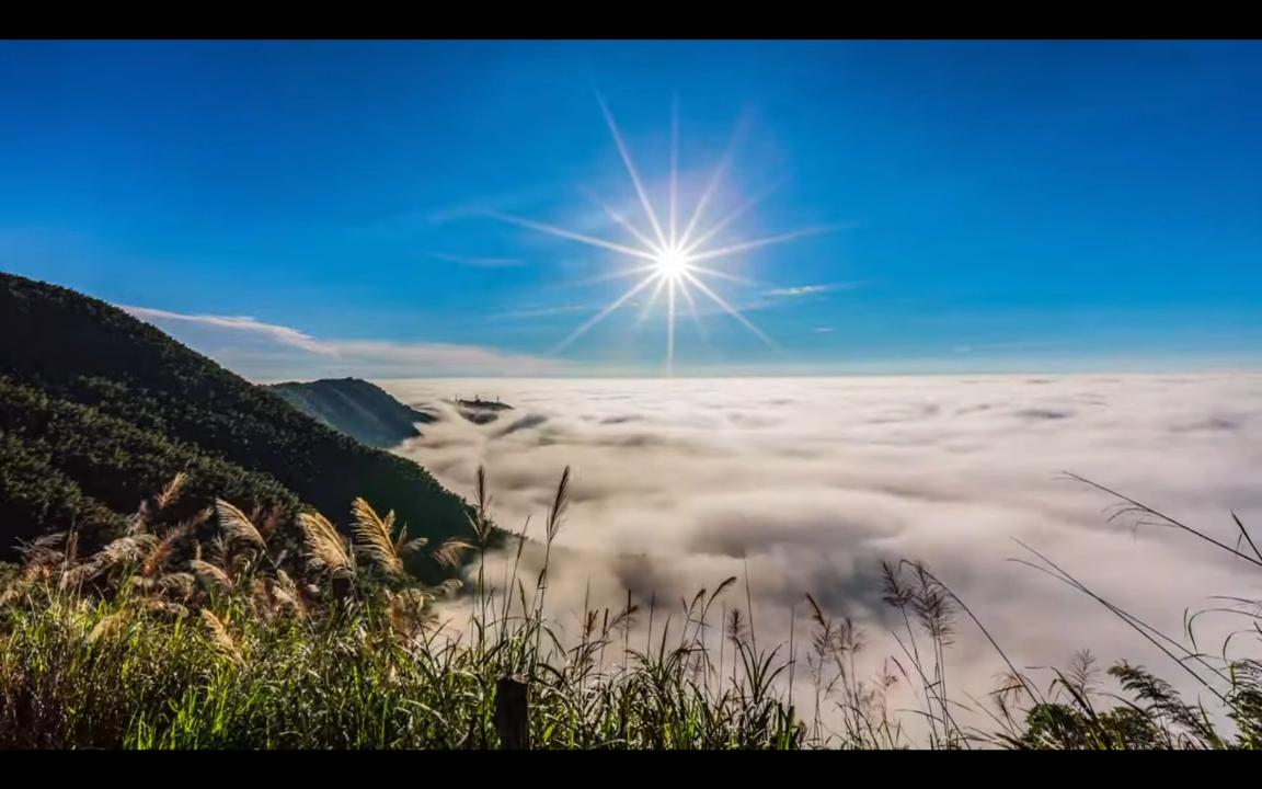 [图]云上高山，流云深似海.日落日出只争朝夕