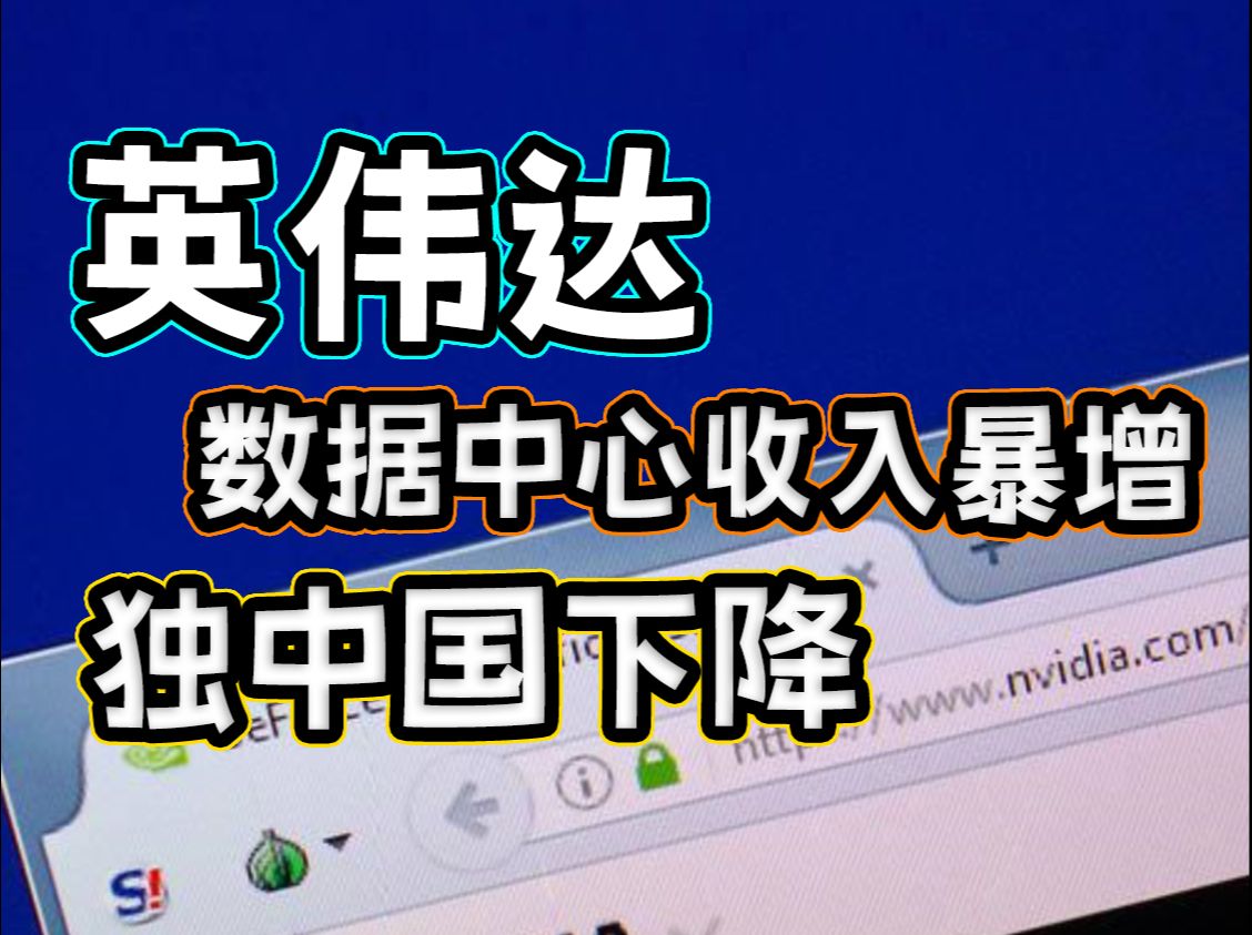 英伟达:数据中心收入暴涨409%,独中国下降到个位数哔哩哔哩bilibili