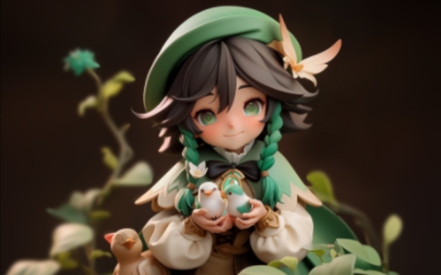 全网首款原神温迪来袭!来自gl风神温迪q版手办 只要三位数