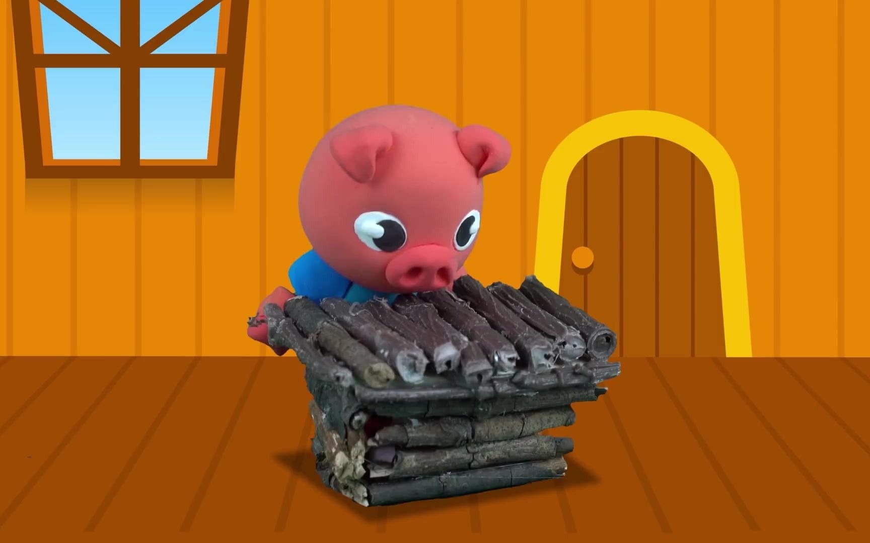 英语故事启蒙 三只小猪的故事 The Three Little Pigs with PlayDoh Stop Motion Animation哔哩哔哩bilibili