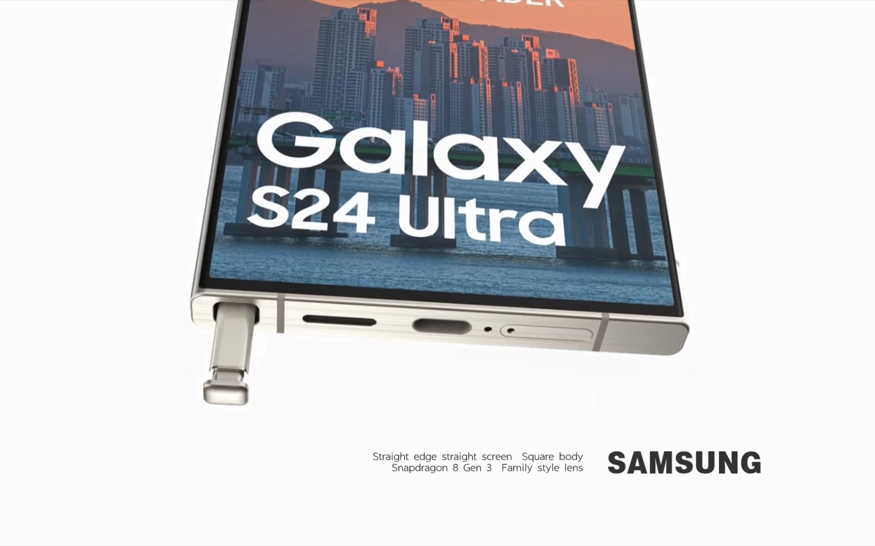 最强安卓!【三星 Galaxy S24 Ultra 概念设计!】直边直屏!钛合金边框!骁龙8 Gen 3!家族式镜头!哔哩哔哩bilibili