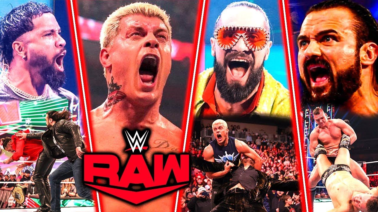 【WWE RAW 12月19日】三场冠军赛接连打响!新任冠军产生;审判日踢掉一位成员?!哔哩哔哩bilibili