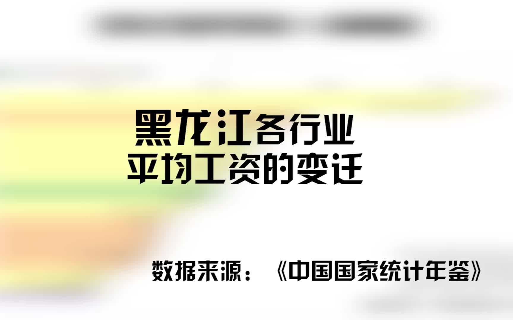 黑龙江各行业平均工资变动趋势哔哩哔哩bilibili