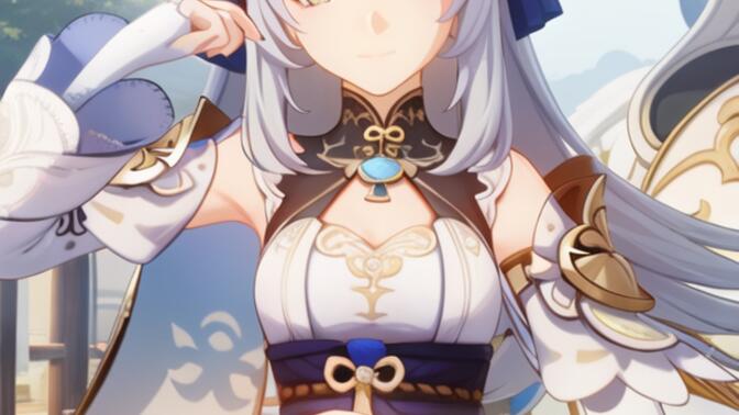 冰之女皇-巴纳巴斯的专属原神风格形象!get!