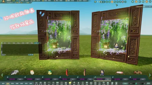 【剑网3家园】3D欧风油画～可以互动哒～一看就会第11期•欧风油画框3D立体画～