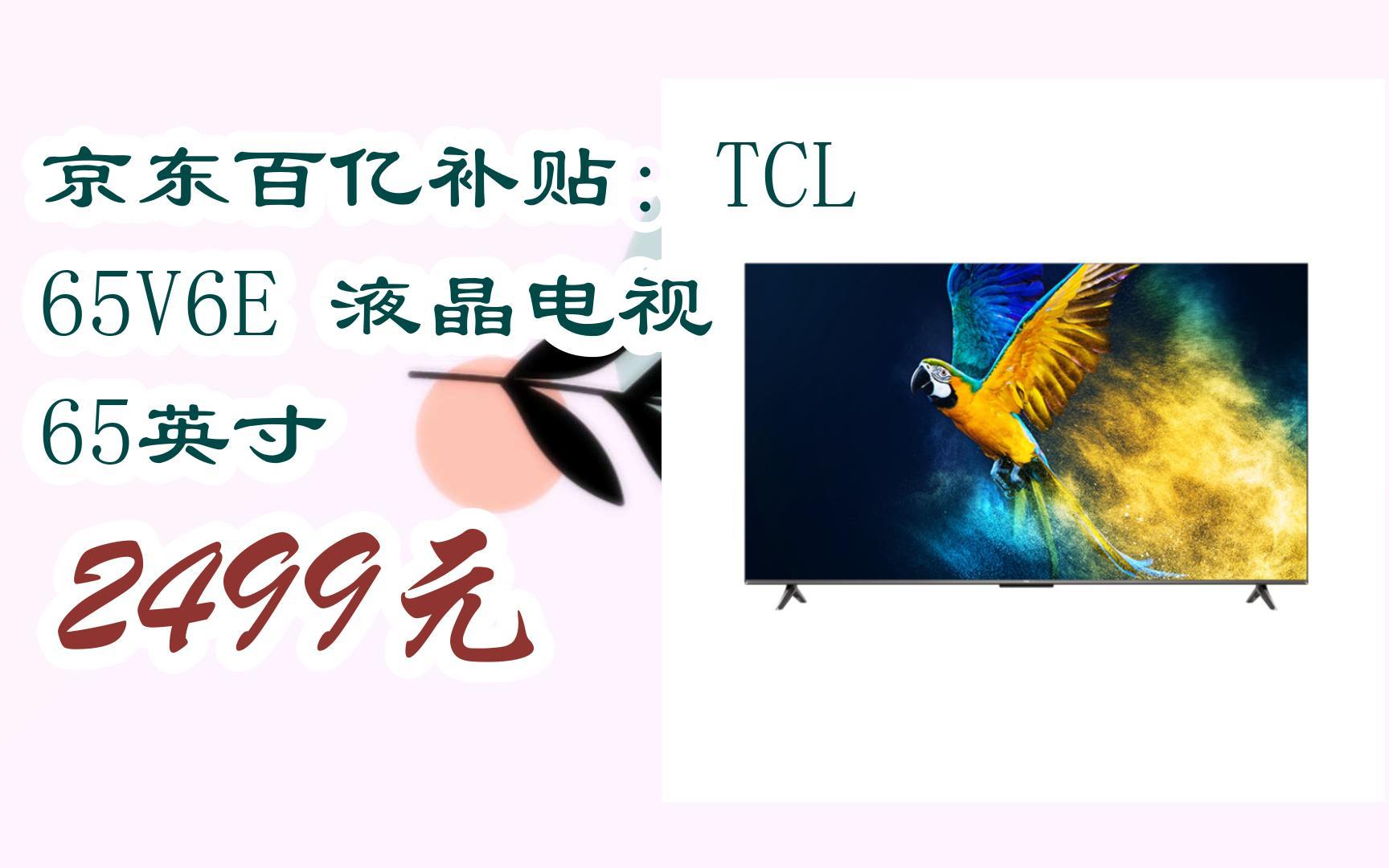 【优惠券l在简介】:京东百亿补贴:TCL 65V6E 液晶电视 65英寸 2499元哔哩哔哩bilibili