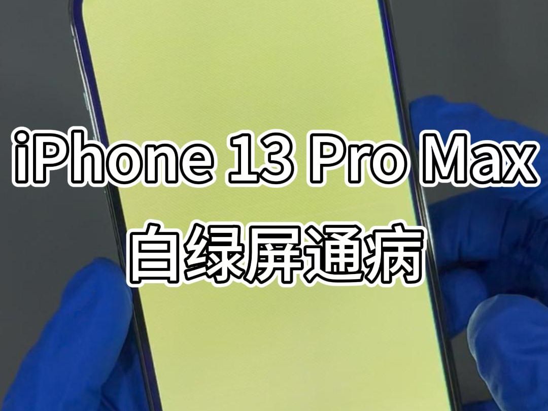 苹果13pm白绿屏通病维修