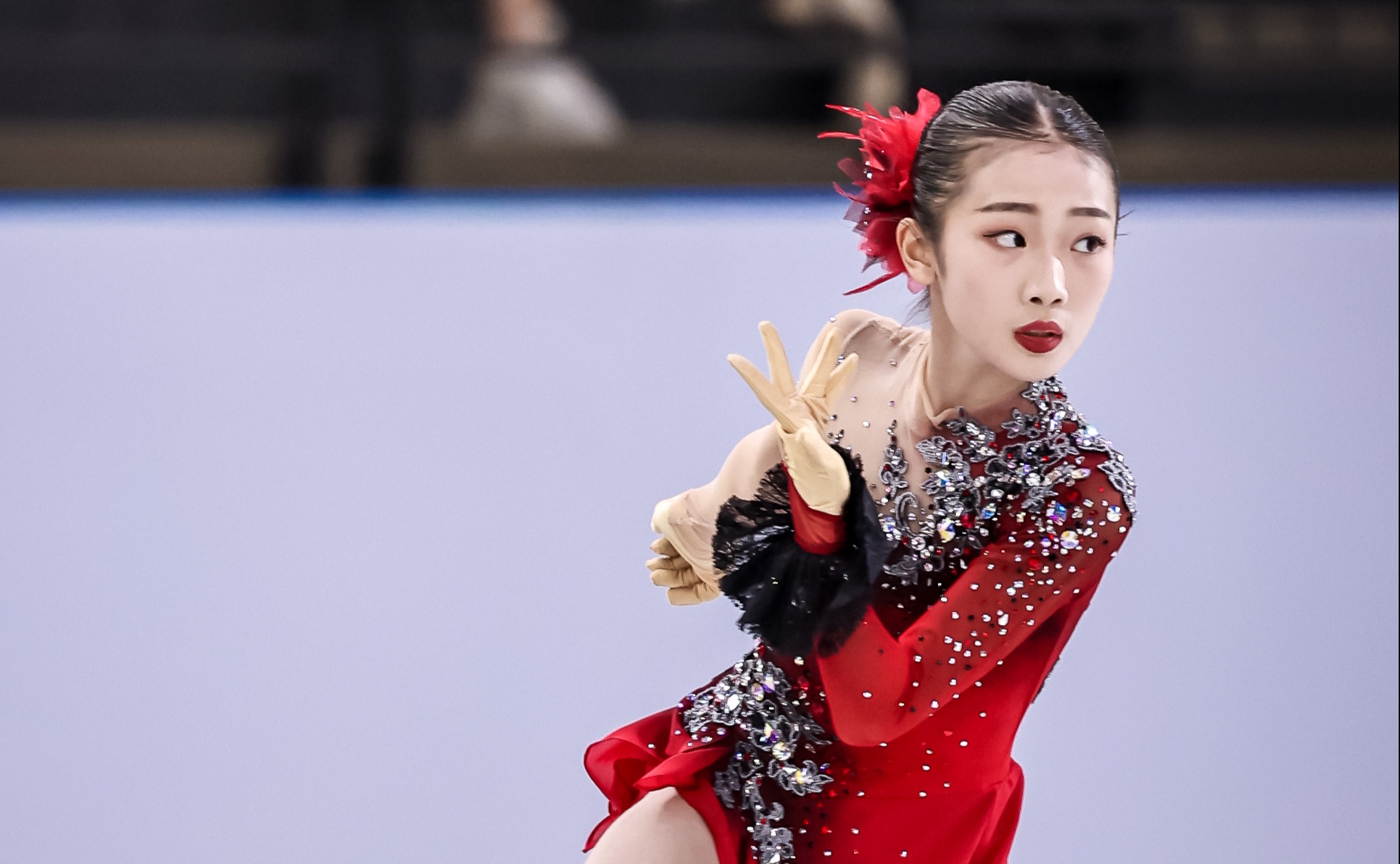 【24-25JGP⑦】金书贤首秀完成3Lz3T暂列第五(62.95) 青年组大奖赛无锡站女单短节目 花样滑冰