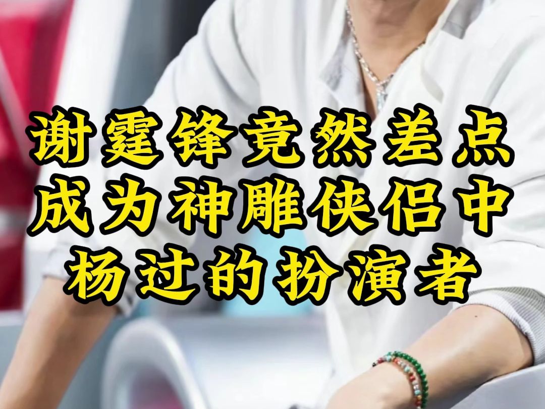 谢霆锋竟然差点成为神雕侠侣中杨过的扮演者哔哩哔哩bilibili