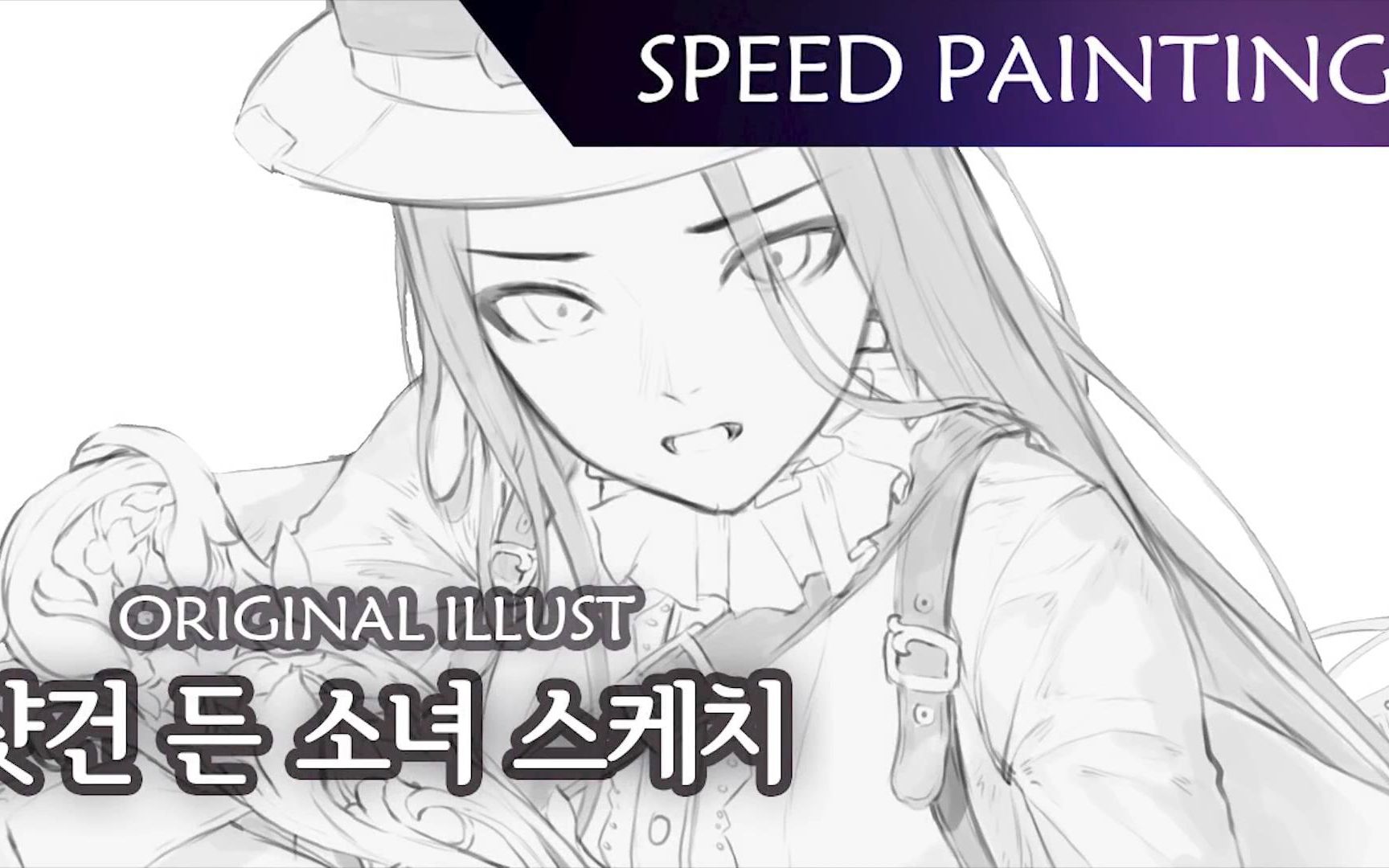 【板绘】看晕了,有点像皮城女警的线稿绘画过程