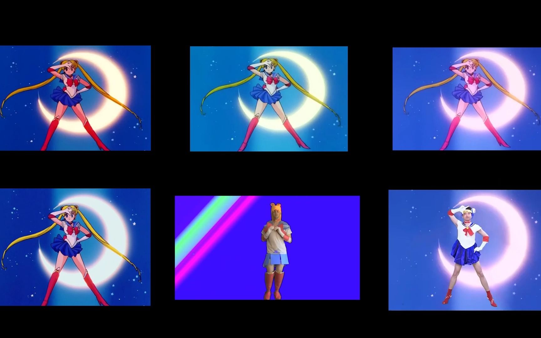 【美少女战士】华丽的改造对比 moon prism power make up!