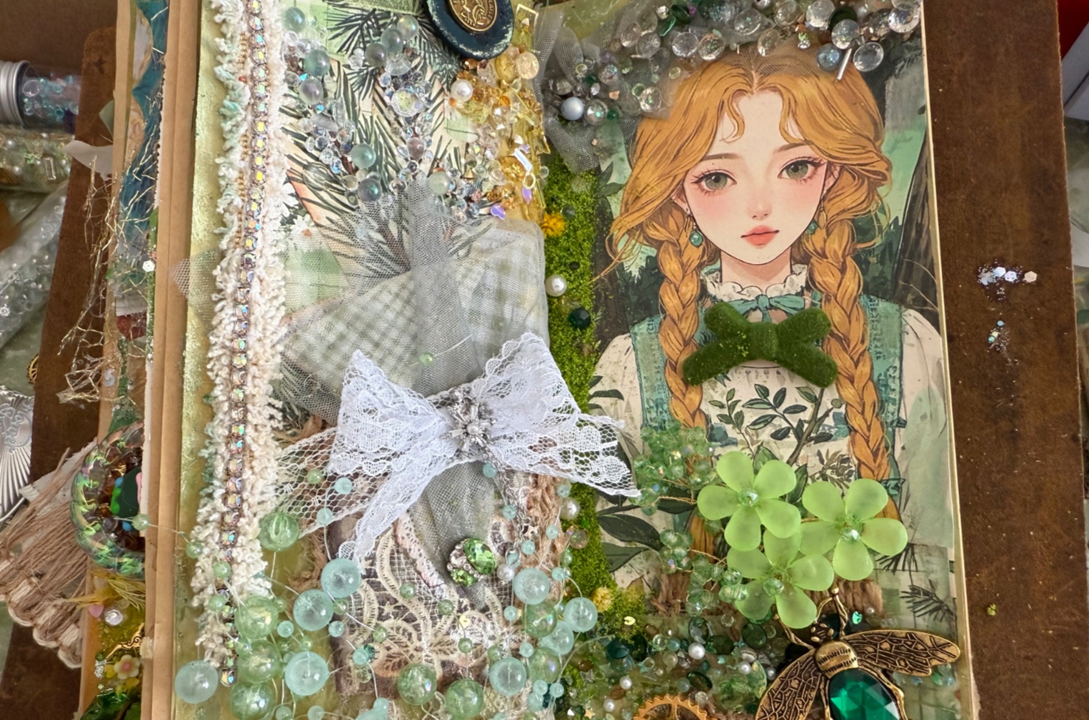 灵感手帐 雪松森森 制作过程 解压清新系