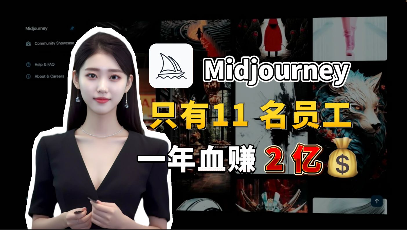 11人一年血赚2亿美金,估值70亿的AI独角兽Midjourney是如何练成的?哔哩哔哩bilibili