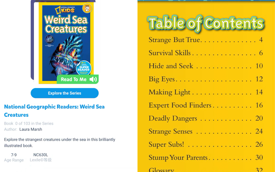 [图]Miss Bean loves Science: National Geographic Readers:Weird Sea Creatures奇怪的海底生物