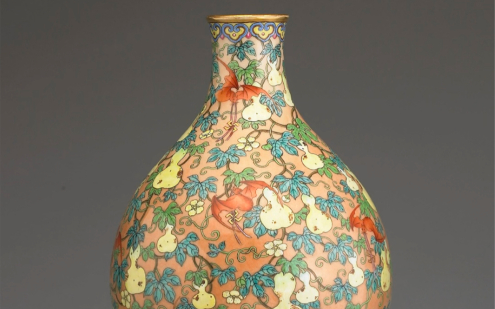 乾隆粉彩福禄万代葫芦瓶