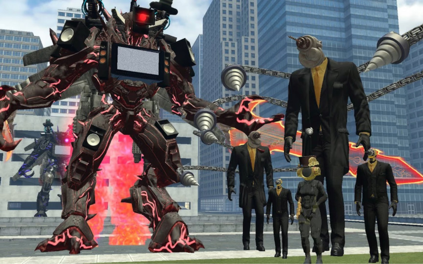 游戏里终极泰坦电视人,竟然是由三巨头合体而成,战斗力爆表