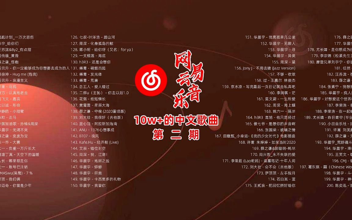 [图]无损音质 精挑细选 网易云音乐10W+中文歌曲精选 (第二期)