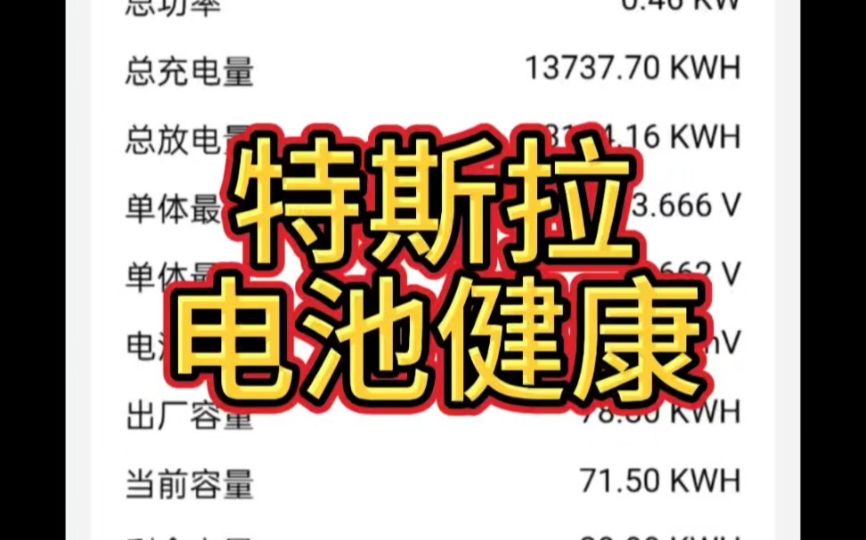 特斯拉动力电池详细信息,电池健康度,内测中……6代模块和指挥官会同步更新.哔哩哔哩bilibili