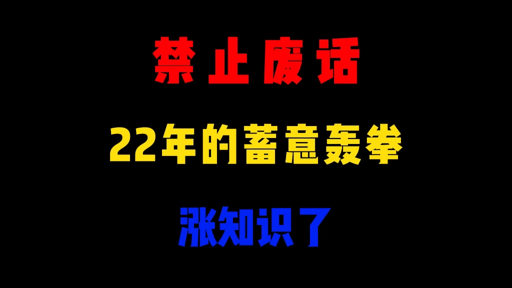 [图]省流：22年的蓄意轰拳，你顶得住吗