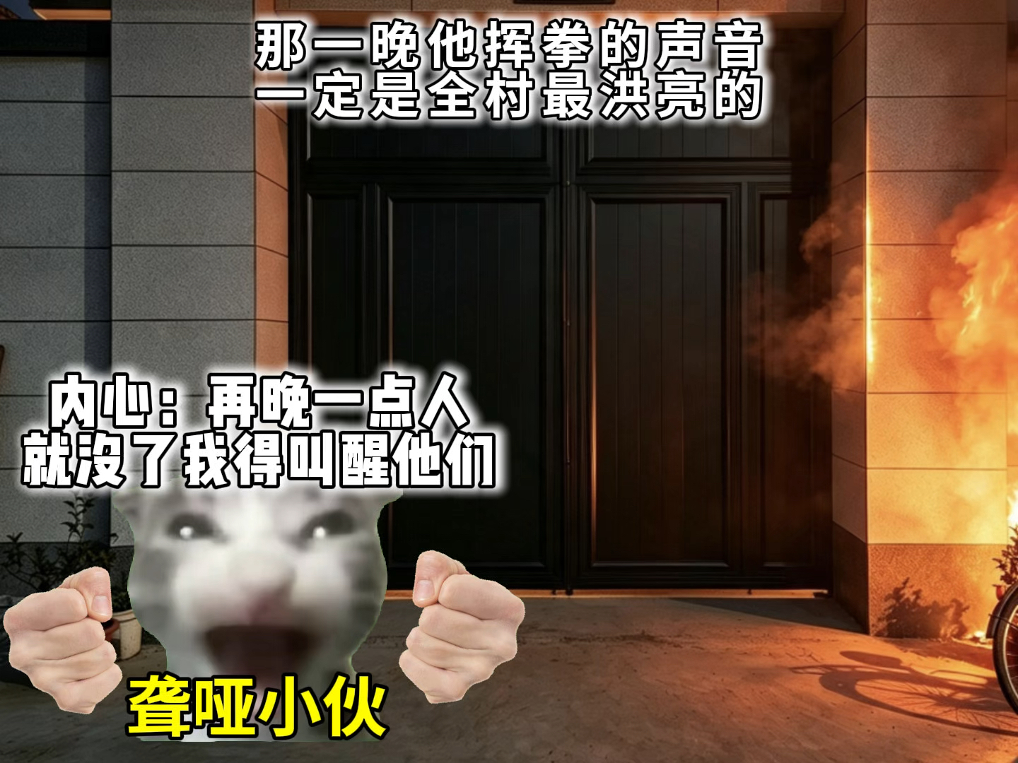 那一晚他的拳头一定是全村最洪亮的