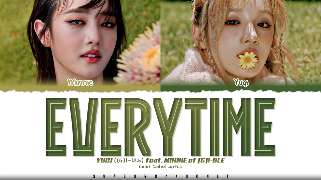 听完世界美好!【宋雨琦 minnie】合作新歌everytime歌词版!