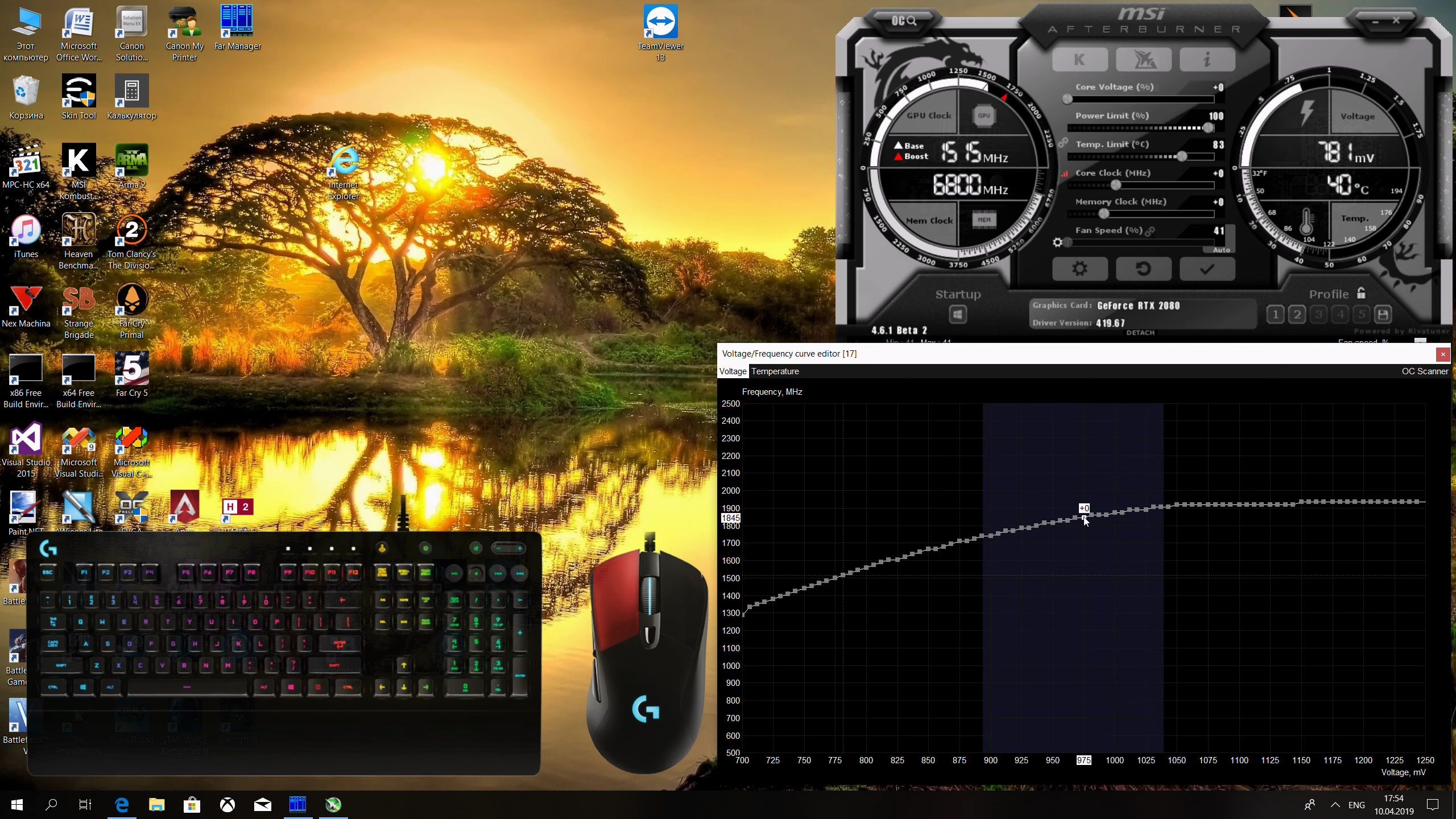 MSI Afterburner小火箭电压曲线快捷键哔哩哔哩bilibili