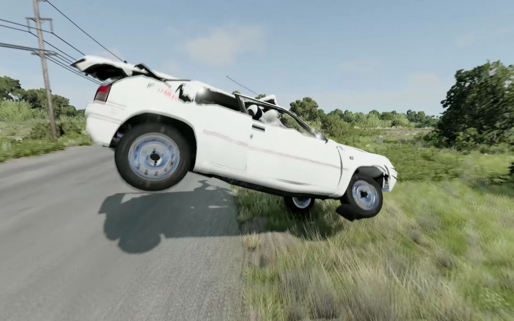 beamng模拟汽车卡车断头路碰撞