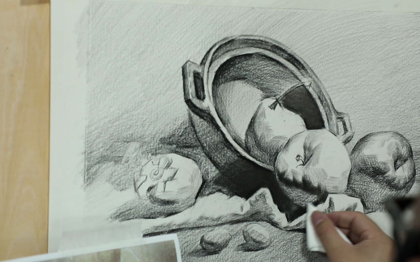 [ 素描静物 ]陈平老师教学 揉擦 示范——分步骤美术联考教师培训