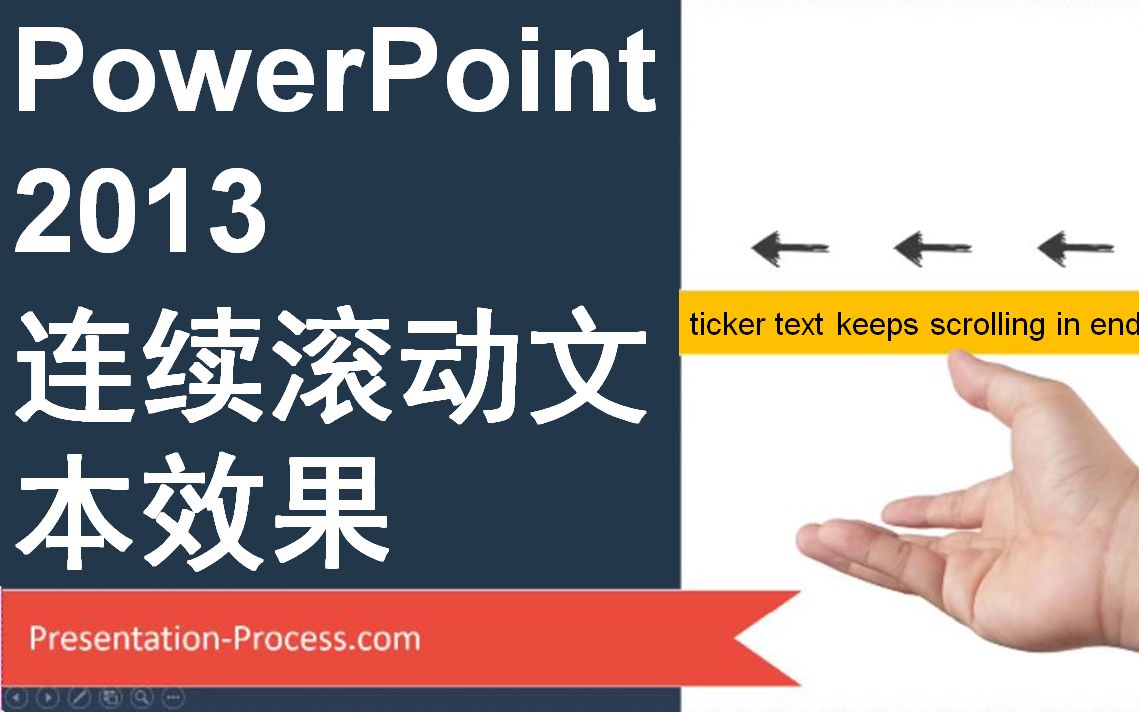 PowerPoint 2013 连续滚动文本效果哔哩哔哩bilibili