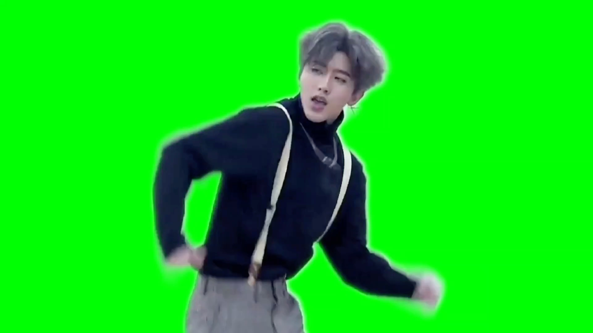 蔡徐坤打篮球绿幕素材