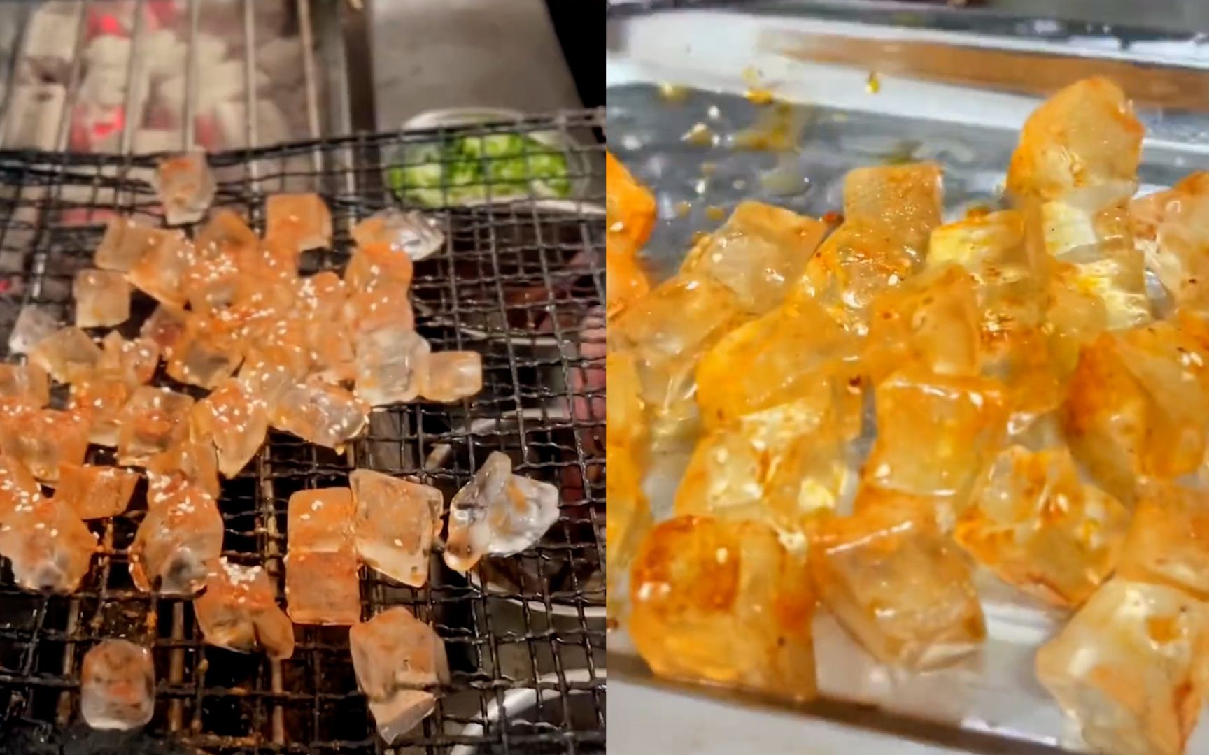 云南当地出现烤冰块,繁琐硬菜工序让网友看懵:手慢就化没了!